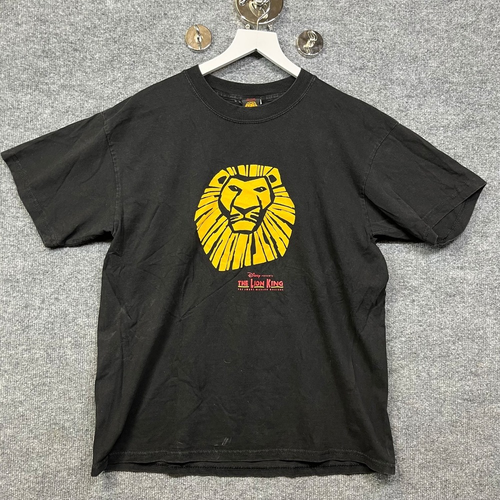 Vintage Disney The Lion King Broadway Musical T-Shirt Adults Black Size Large